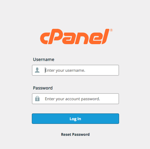 Login to cPanel